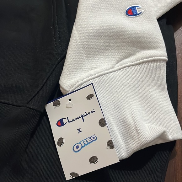 Champion X Oreo Reverse Weave Pullover Hoodie Black White Size S NWT - Picture 7 of 8